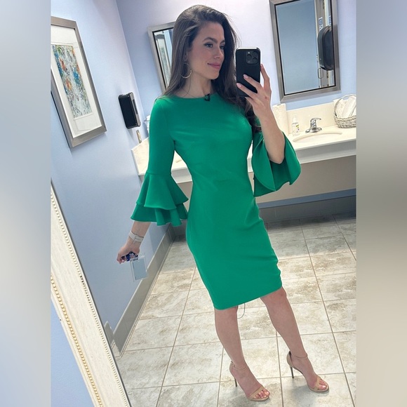 NWT TCEC Green Dress - Picture 1 of 7